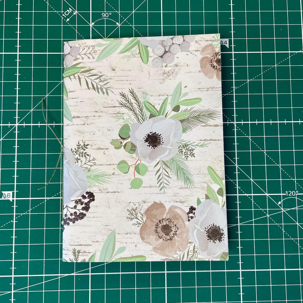 A6 Stitched notebook - Floral B