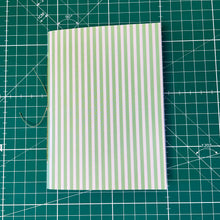 Load image into Gallery viewer, A6 Stitched notebook - Green Stripes
