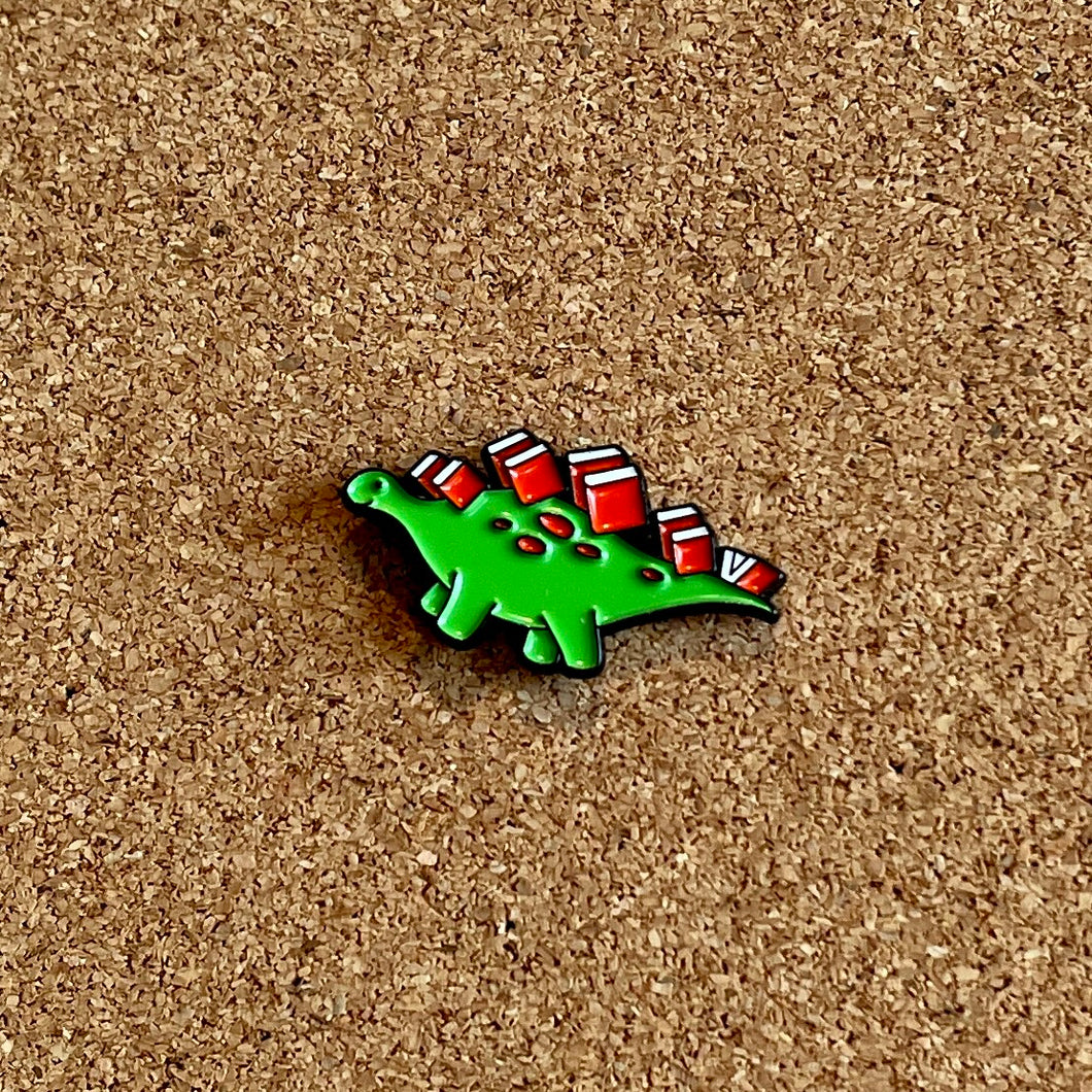 Enamel Pin - Green Bookosaurus