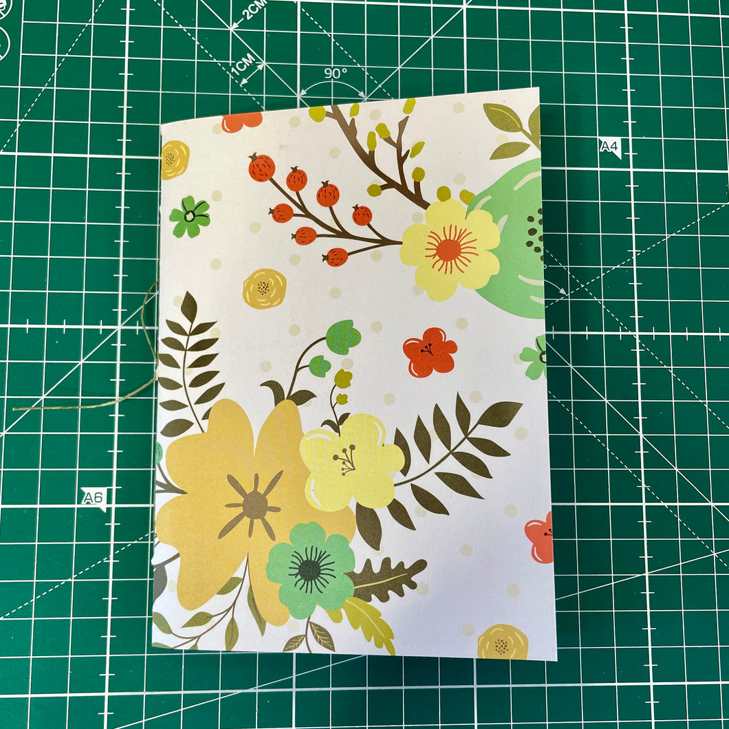 A6 Stitched notebook - Colourful Floral
