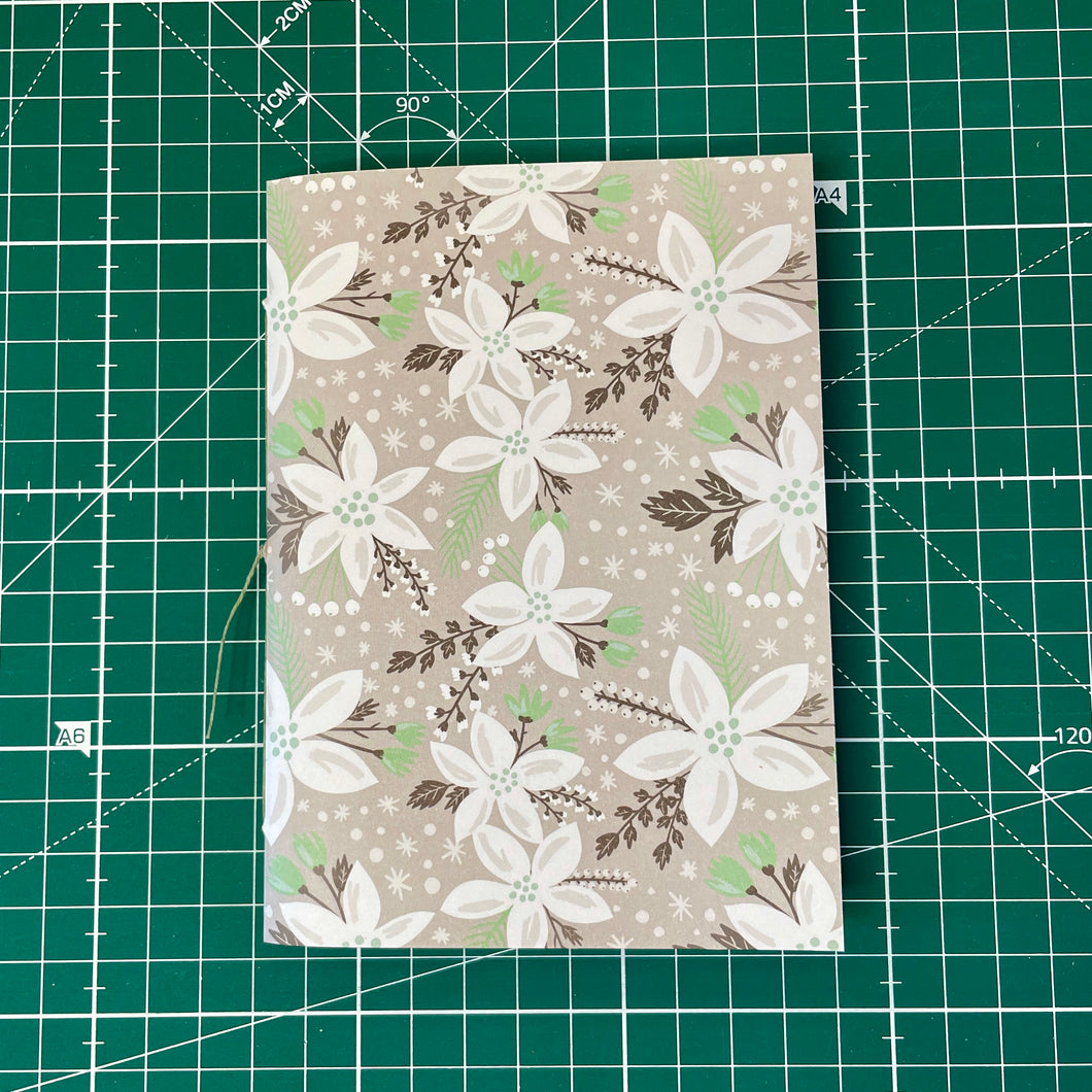 A6 Stitched notebook - Floral A